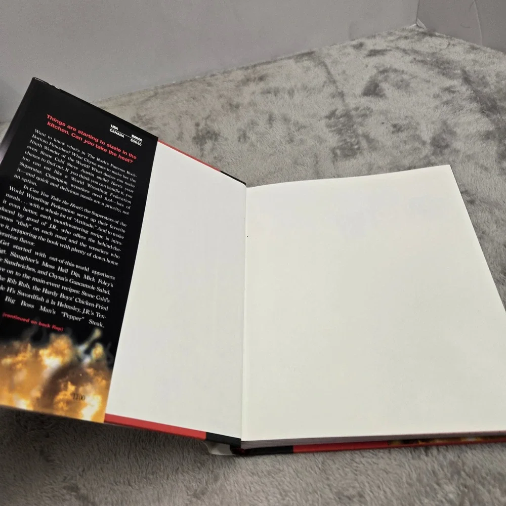 WWF Can You Take The Heat Cookbook Jim J.R. Ross 1st Ed Hardcover 2000 The Rock